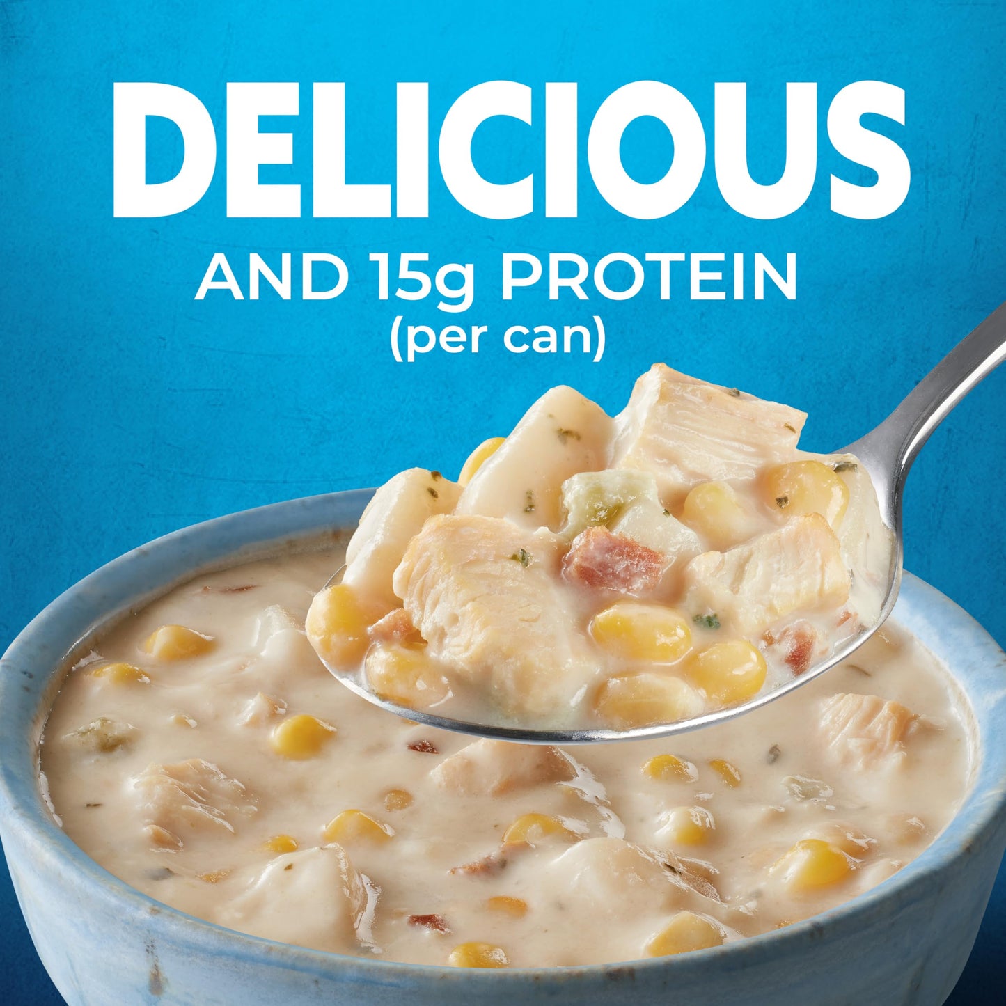 Progresso Rich and Hearty Chicken Corn Chowder Canned Soup, Flavored with Bacon, Gluten Free, 18.5 oz