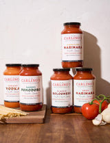 Carlino's Signature Spicy Marinara Sauce | Made with All-Natural Ingredients | Preservative Free | Vegan, Gluten Free, Low Sodium, Small Batch, 24 Fl