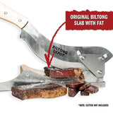 Biltong Depot Original Beef Biltong Slab with Fat - 1lb (2 x 8oz Slabs) | Air-Dried Beef Jerky Snack | High Protein | Zero Sugar | Keto & Paleo