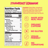 Fruit Slaps Caffeinated Fruit Blend - Strawberry Lemonade, Natural Caffeine, Real Fruit, Prebiotic Fiber - Energy Boost for Focus & Gut Health