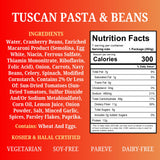 My Own Meal, Tuscan Pasta & Beans, Kosher, Halal, Shelf stable meal