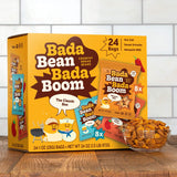 Bada Bean Bada Boom Plant-Based Protein, Gluten Free, Vegan, Crunchy Roasted Broad (Fava) Bean Snacks, 110 Calorie Packs, The Classic Box Variety
