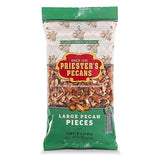 PRIESTER'S Large Raw Pecan Pieces - Natural Shelled Pecans Grown in the USA - Unsalted Pecans for Snacking and Baking - Tight Resealable Bag