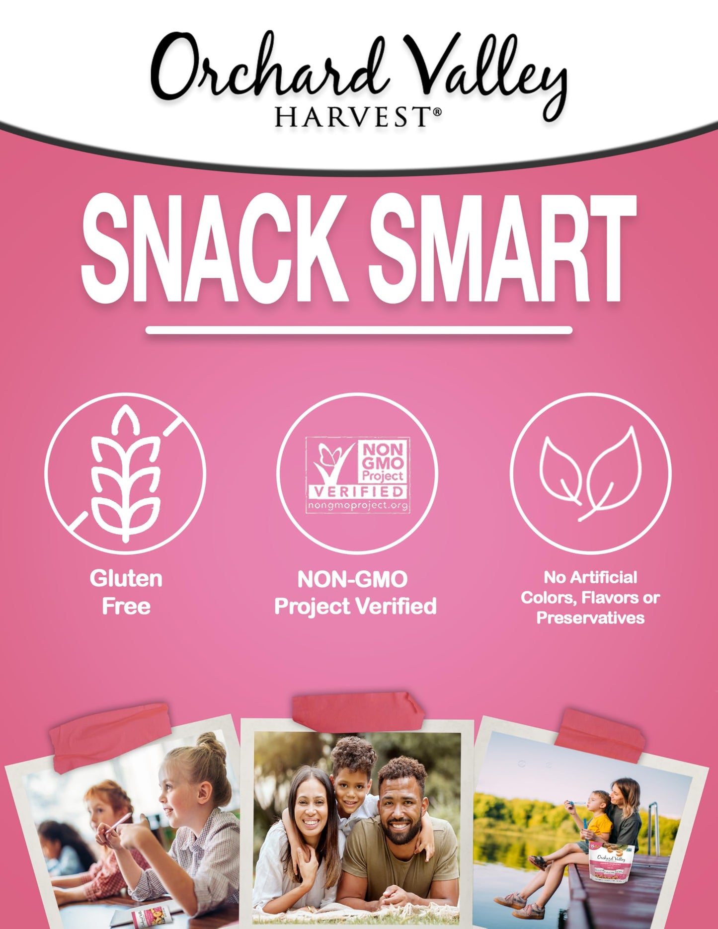 Orchard Valley Harvest Jumbo Cashews, 1 oz Bags (Pack of 15), Whole Roasted Salted Cashews, Gluten Free, No Artificial Colors or Flavors, Non-GMO*