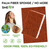 Natural Plant Based Scrub Sponge 12 Pack, Palm Fiber Scrubbing Sponge with Non Scratch Biodegradable Compostable Sponges,Long Lasting No Smell