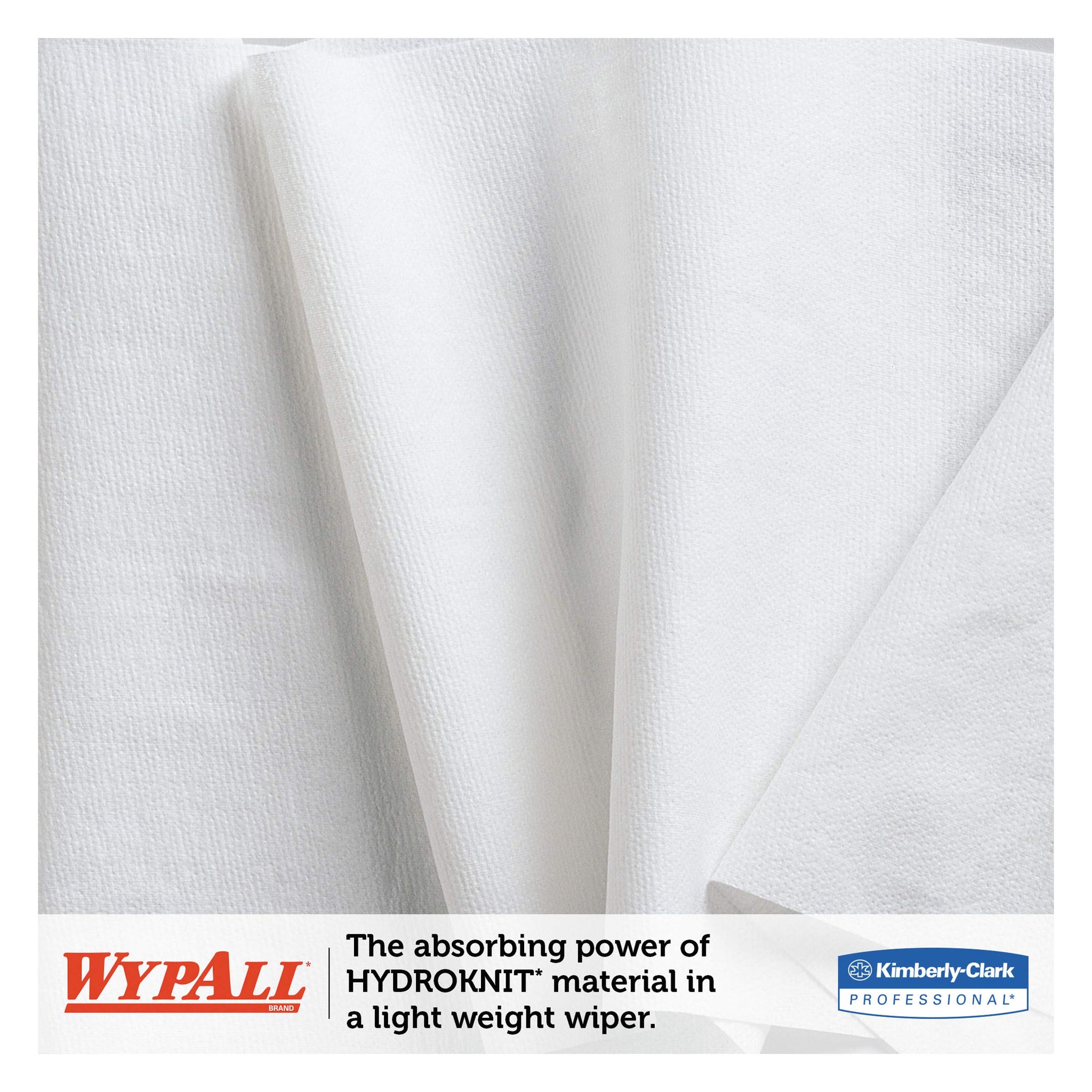 WypAll 34955 X60 Cloths, Jumbo Roll, White, 12 1/2 x 13 2/5, 1100 Towels/Roll