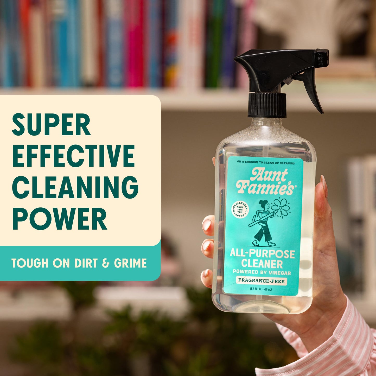 Aunt Fannie's All Purpose Household Cleaner, Multi-Surface Spray Cleaner, Powered by Vinegar for Kitchen, Bath, Windows and Countertops, Fragrance