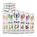 PHX Hydration Energy Drink - 700mg Electrolytes, 200mg Natural Green Tea Caffeine, 100% Daily Value 8 Essential Vitamins - 12 oz Cans (12 Pack) (12