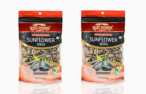 Klein's Naturals Jumbo Sunflower Seeds [2 Pack] GOURMET Salted Sun Flower Seed, Keto-Friendly Snack [10 Oz. Total]