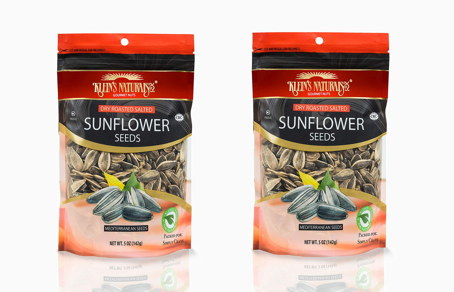 Klein's Naturals Jumbo Sunflower Seeds [2 Pack] GOURMET Salted Sun Flower Seed, Keto-Friendly Snack [10 Oz. Total]