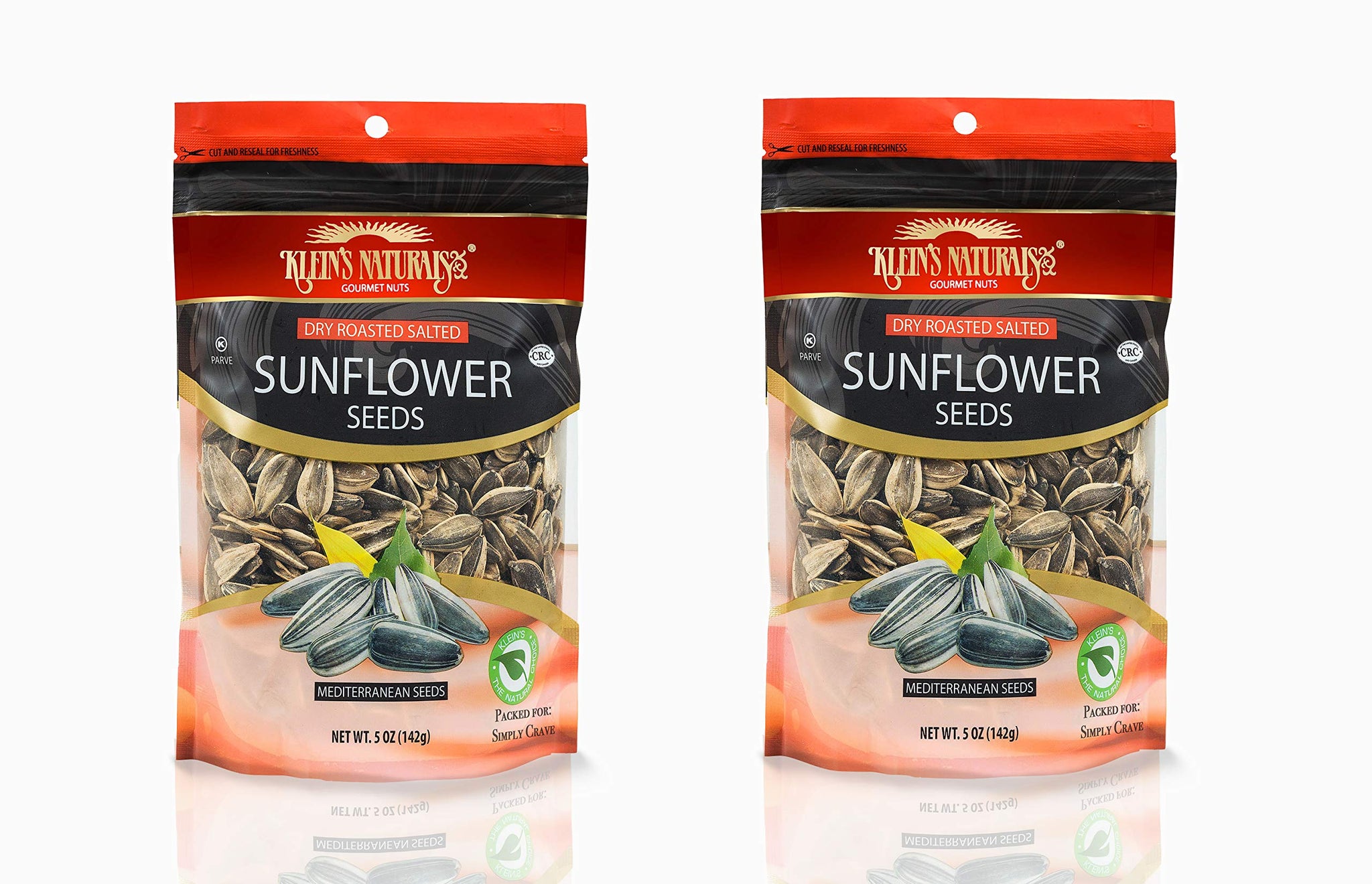 Klein's Naturals Jumbo Sunflower Seeds [2 Pack] GOURMET Salted Sun Flower Seed, Keto-Friendly Snack [10 Oz. Total]