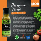 MOB Sauce Peruvian Verde - Award Winning, Creamy Cilantro Lime Taco, Grilling & Dipping Sauce that’s Vegan, Gluten-Free, Keto-Friendly with Natural