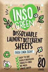Eco Laundry Detergent Sheets - 80 Loads Laundry Sheets Detergent - 40 No Plastic Jug Washer Soap Sheet - No Mess & Space-Saving Travel Friendly