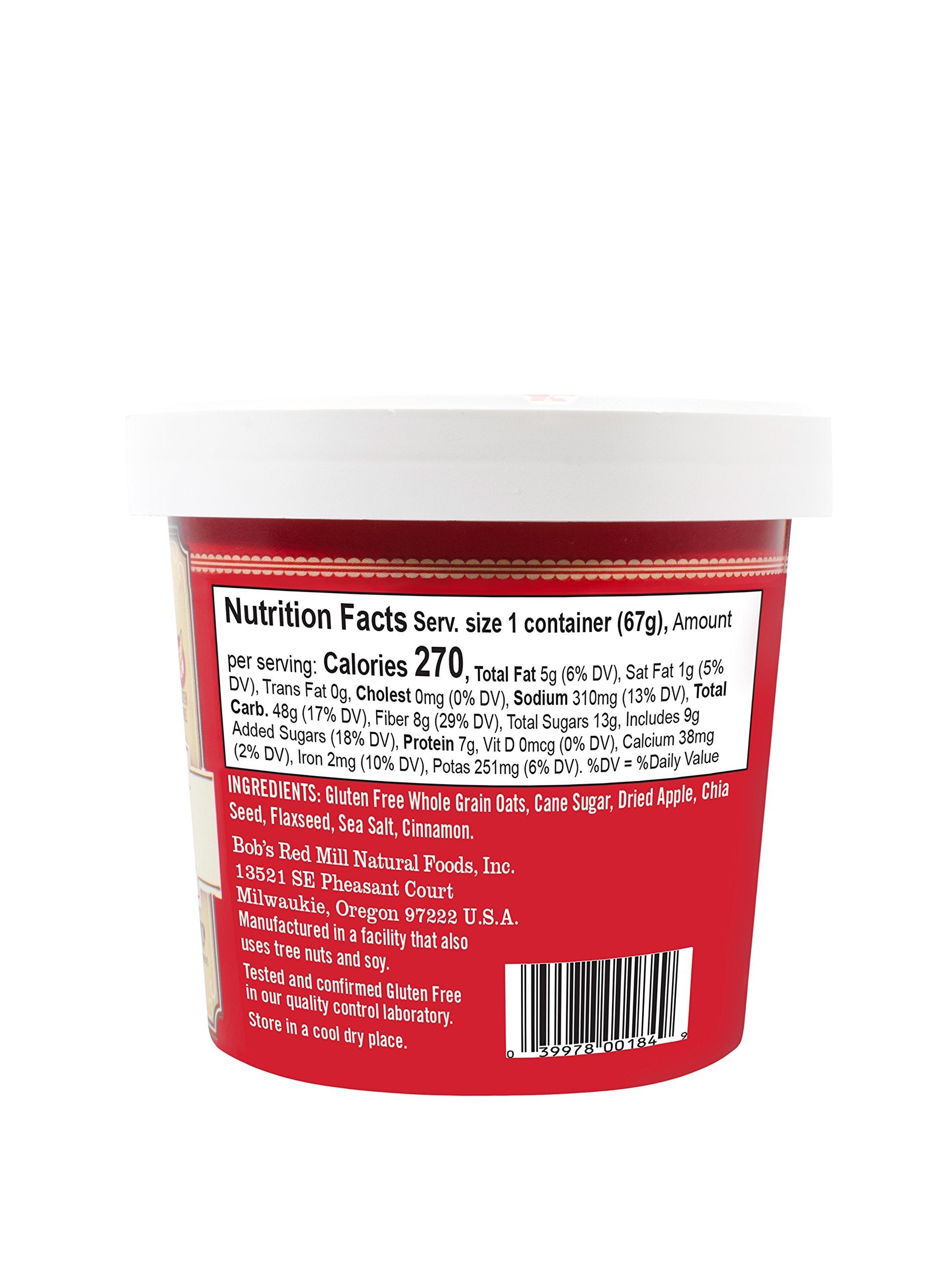Bob's Red Mill Gluten Free Oatmeal Cup, Apple & Cinnamon (Single)
