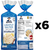 Quaker Large Rice Cakes, Lightly Salted, Gluten Free, 100% Whole Grains, 4.47 Oz, Pack of 6