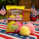 Swirlee Country Time Lemonade Cotton Candy - Sweet & Tangy Sugar Floss Candy, Soft Fluffy Treat, 2 Pack Party Snack