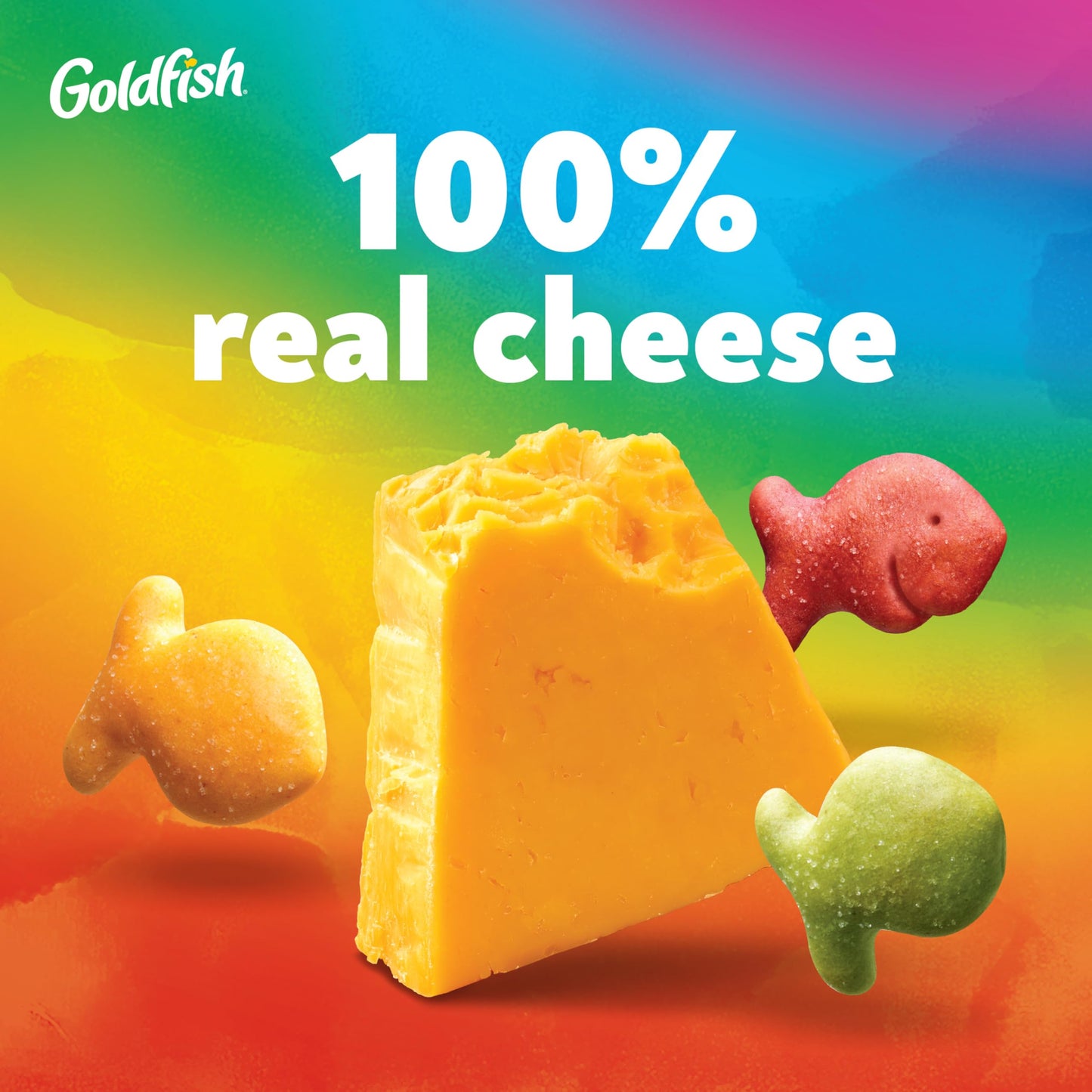 Goldfish Colors Cheddar Cheese Crackers, Baked Snack Crackers, 6.6 oz Bag