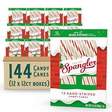 Spangler Red and White Christmas Candy Canes - Classic Christmas Treats, Natural Peppermint Sticks, Candy Canes Bulk, Individually Wrapped, Regular