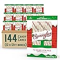 Spangler Red and White Christmas Candy Canes - Classic Christmas Treats, Natural Peppermint Sticks, Candy Canes Bulk, Individually Wrapped, Regular