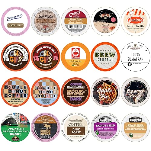 Perfect samplers Variety Pack Sampler, Assorted Single Serve Pods for Keurig K Cups Makers, 20 Count