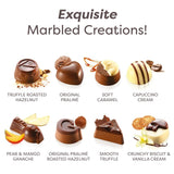 Belgian Chocolate Gift Box by GuyLian, 6.35 oz, 16 pc Opus Luxury Assortment, Premium Gourmet Chocolate, Milk, White & Dark Candy Treat for Women