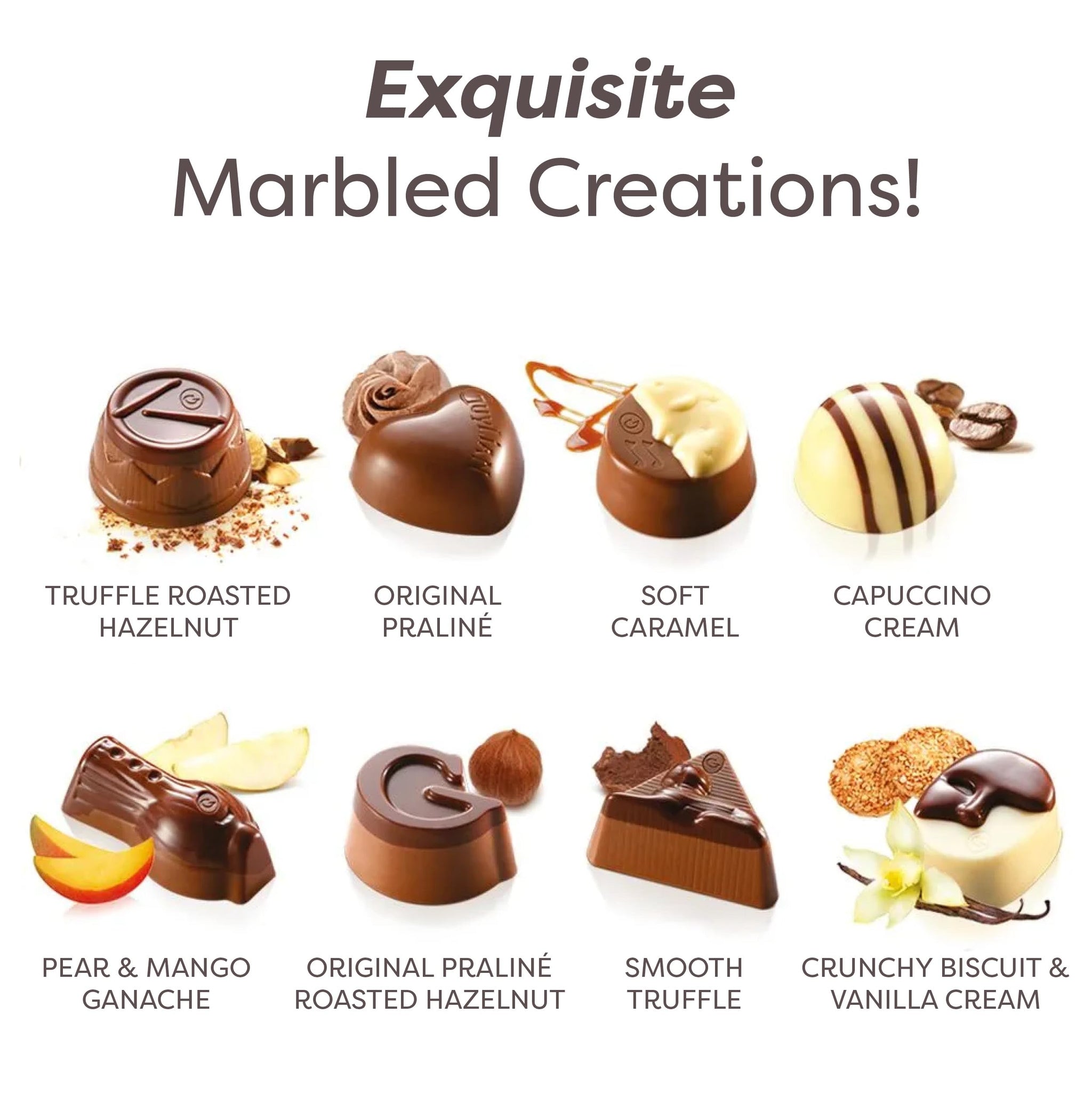 Belgian Chocolate Gift Box by GuyLian, 6.35 oz, 16 pc Opus Luxury Assortment, Premium Gourmet Chocolate, Milk, White & Dark Candy Treat for Women