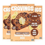 Cravings by Chrissy Teigen Banana Bread Mix - Just Add Eggs, Oil, Water - Banana Cake or Banana Muffin Mix (Pack of 3)