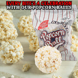 Fun Express Popcorn Balls Individually Wrapped Holiday Snacks - Christmas Popcorn Bulk Pack of 18 | Sweet & Salty Gluten Free Treats for Movie Night