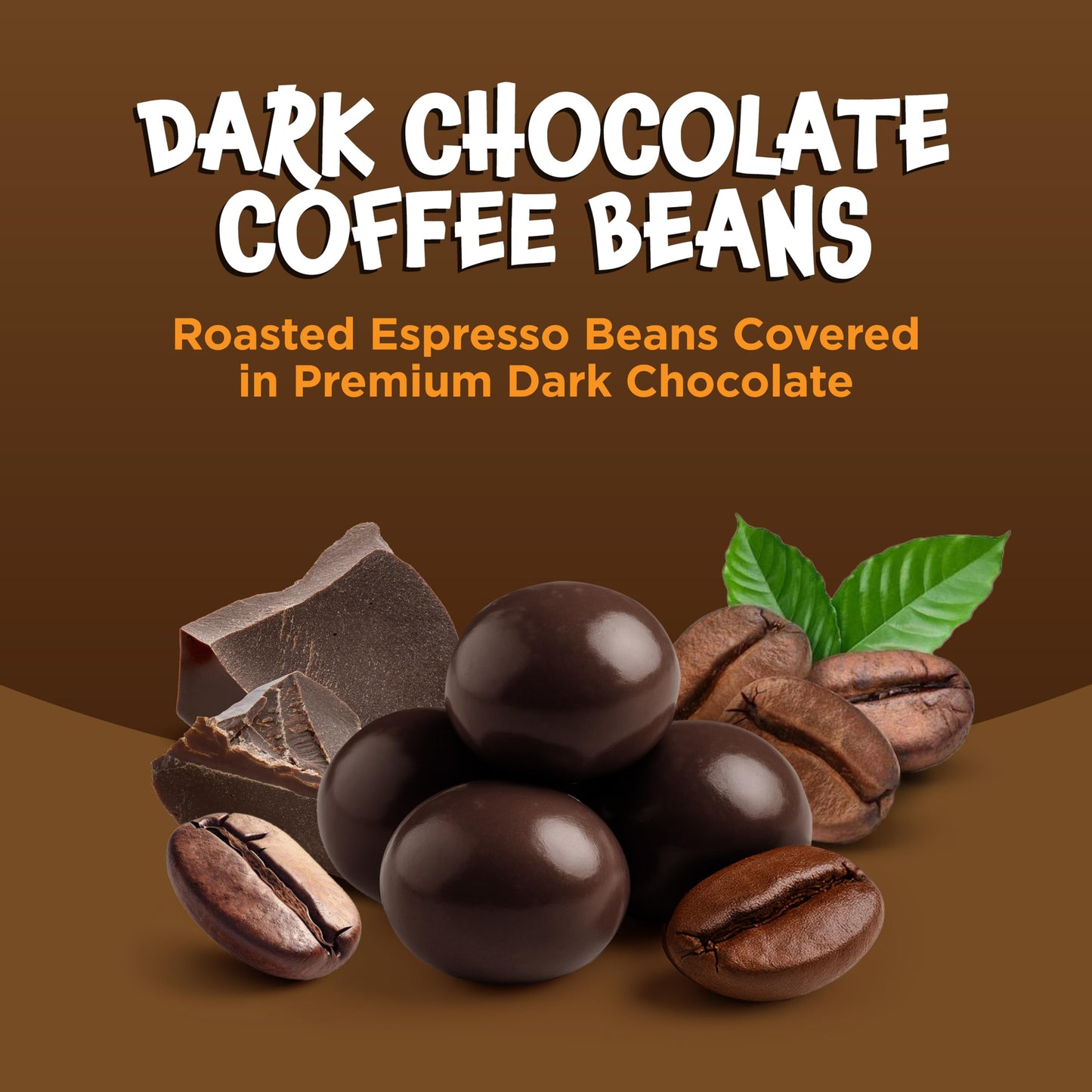 Dark Chocolate Covered Espresso Coffee Beans - 2 Pound Bulk Pack