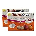 Sazón with Garlic and Onion by Goya, Latin Spice Blend for Poultry, Seafood, Meat and Vegetables, All Purpose Mexican Seasoning, 2-Pack, 3.52oz Carton