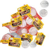 The Dreidel Company Hanukkah Gelt,12 Mesh Bags Dark Bittersweet Non Dairy Parve Coins, Made in Israel, Kosher Certified Chanukah Gelt 12 Mesh Bags