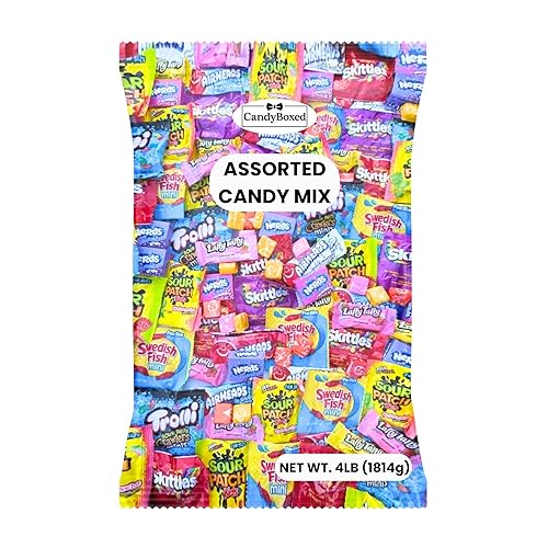 Bulk Variety Candy Mix - 2 LB Bag - Assorted Individually Wrapped Candies, Gummies, Hard Candy, Sour & Chewy Candies - Party Favors, Goodie Bags