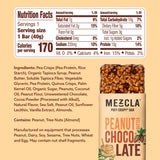 Mezcla Puff-Crispy Plant Based Protein Bars - Peanut Butter Chocolate - Healthy Snacks for Adults & Kids - Perfect School, Travel, & Office Snacks
