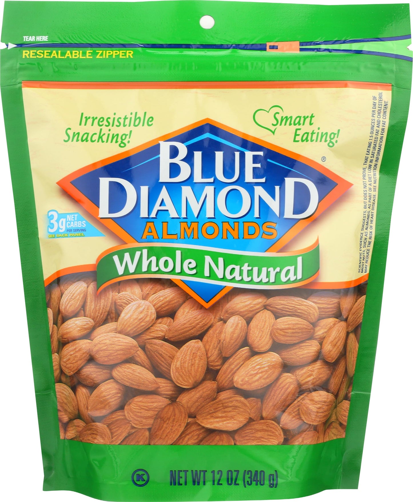 Blue Diamond Whole Almonds, 12 OZ
