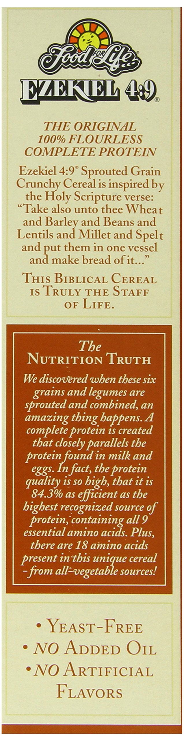 Food For Life Ezekiel 4:9 Organic Sprouted Whole Grain Cereal, Original, 16-Ounce Boxes (Pack of 6)