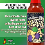 Torchbearer Sauces Sucker Punch 5 oz, Super Hot Sauce - Heat Level 9, Carolina Reaper & Ghost Pepper Hot Sauce - Featured on Hot Ones - All Natural