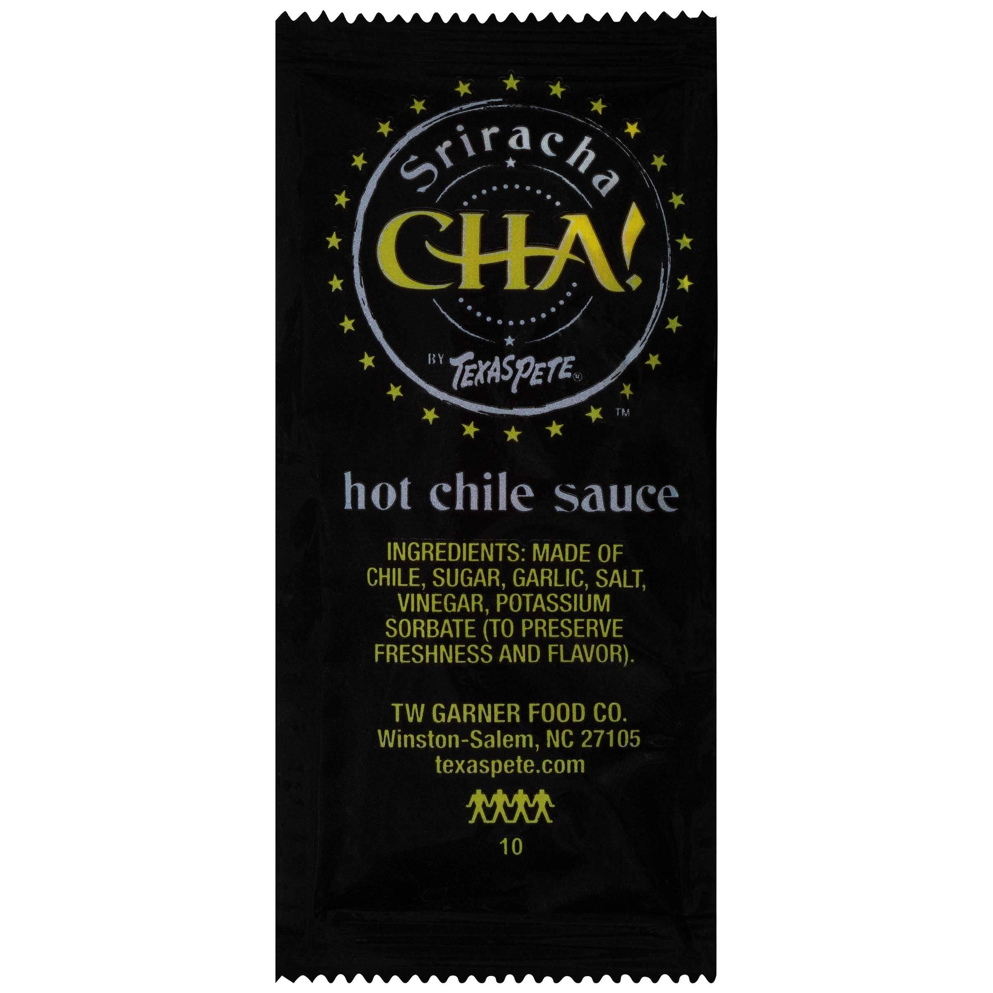 Texas Pete 7 Gram Cha Sriracha Hot Chile Sauce, 200 Packets
