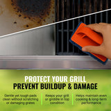 CitruSafe Grill Cleaning Kit - BBQ Grill Cleaner (16oz) and BBQ Grill Scrubber with 3 Heavy Duty Replaceable Scrubber Pads - Formulated to Safely
