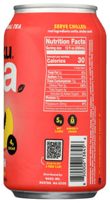Waku, Tea Prebiotic Herbal Peach, 12 Fl Oz