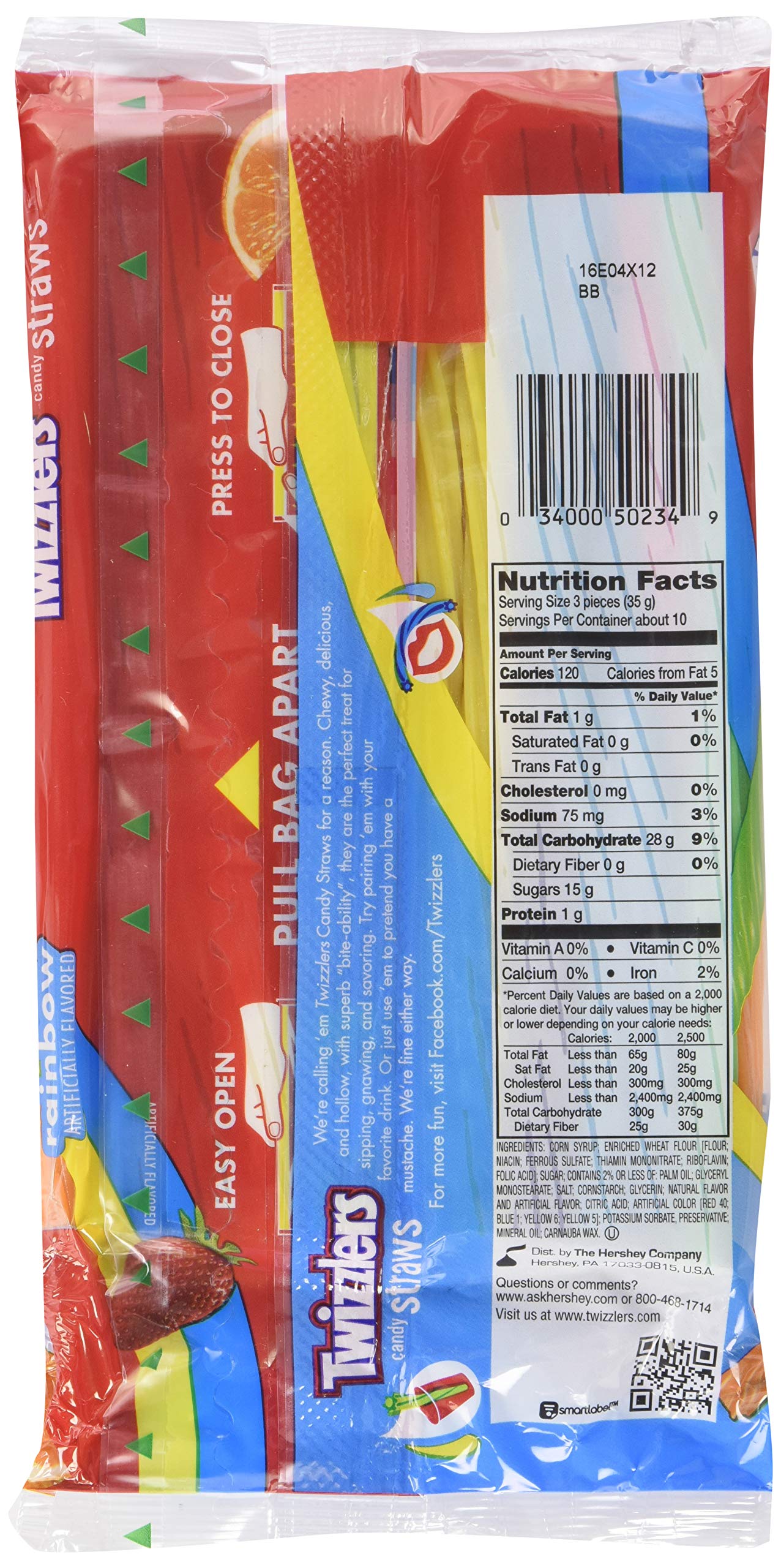 Twizzler Rainbow Candy Twists, 12.4-Ounce(Pack of 2)