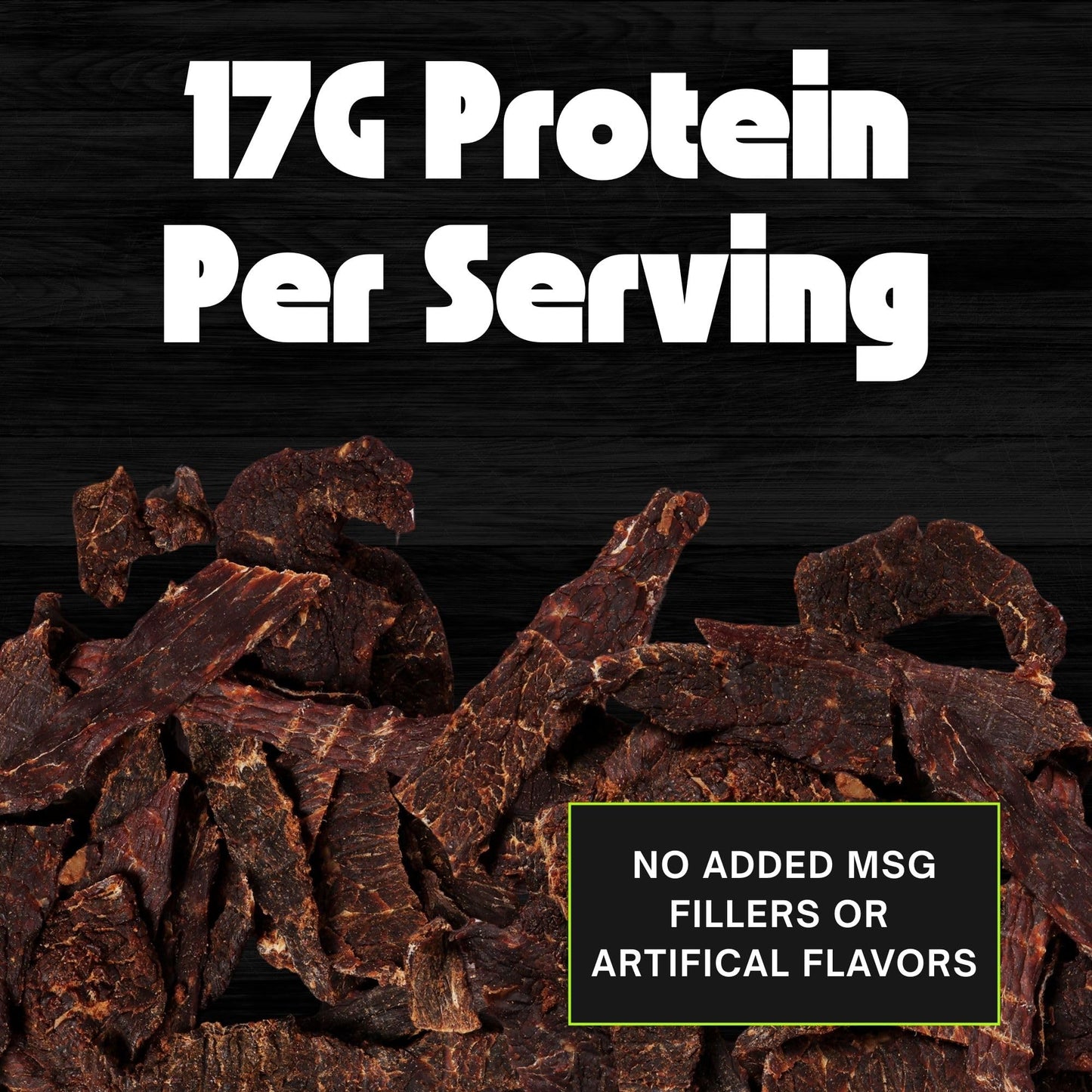 No Mans Land Beef Jerky - Fajita Lime 16oz Bag | High Protein, Low Card, Low Calorie Beef Snack | Smoked & Seasoned Jerky Strips | Gluten Free
