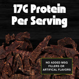No Mans Land Beef Jerky - Fajita Lime 16oz Bag | High Protein, Low Card, Low Calorie Beef Snack | Smoked & Seasoned Jerky Strips | Gluten Free