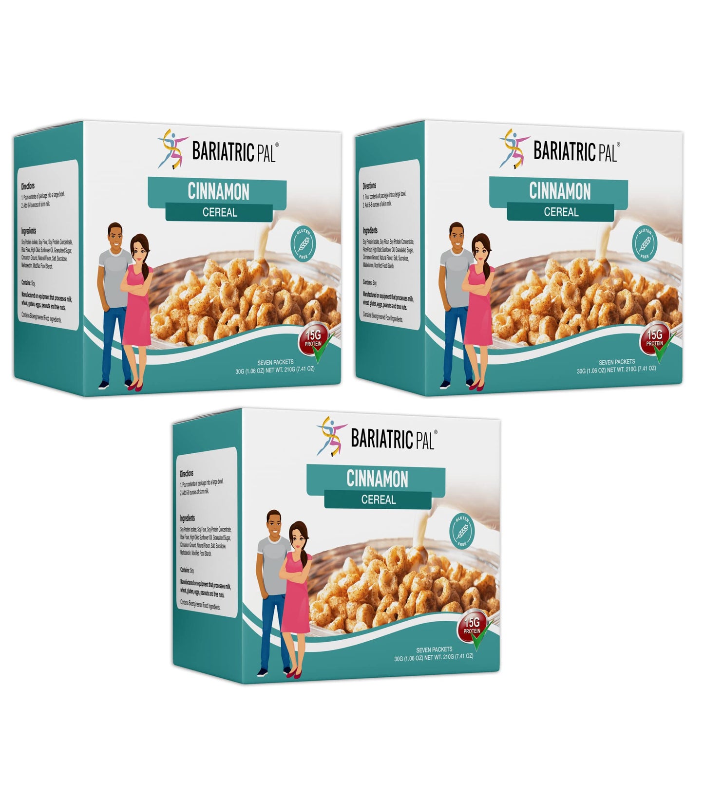 BariatricPal Protein Cereal - Cinnamon Vanilla (3-Pack)