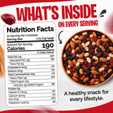 Tidbit Healthy Trail Mix with Roasted Peanuts, Almonds, Raisins & Dried Cranberries - Mixed Nuts Snack Mix for Natural Energy, Vegan Gluten Free, 14