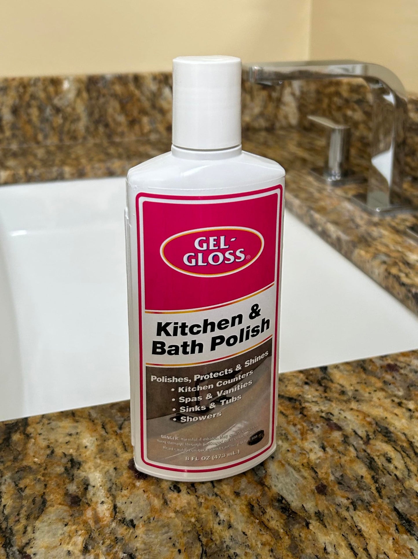 TR Industries Gel-Gloss Kitchen and Bath Cream Wax Polish, 8 Fluid Ounces -GG-8