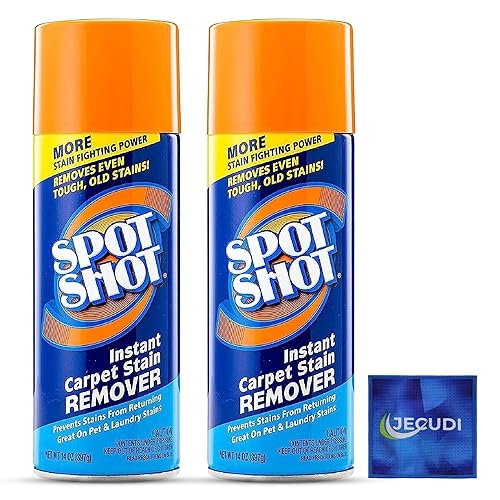 Spot Shot Instant Carpet Stain Remover Aerosol 14 oz - Fast Spray-and-Blot Carpet Cleaner for Old & New Stains, Helps Remove Pet Odors, Coffee, Wine