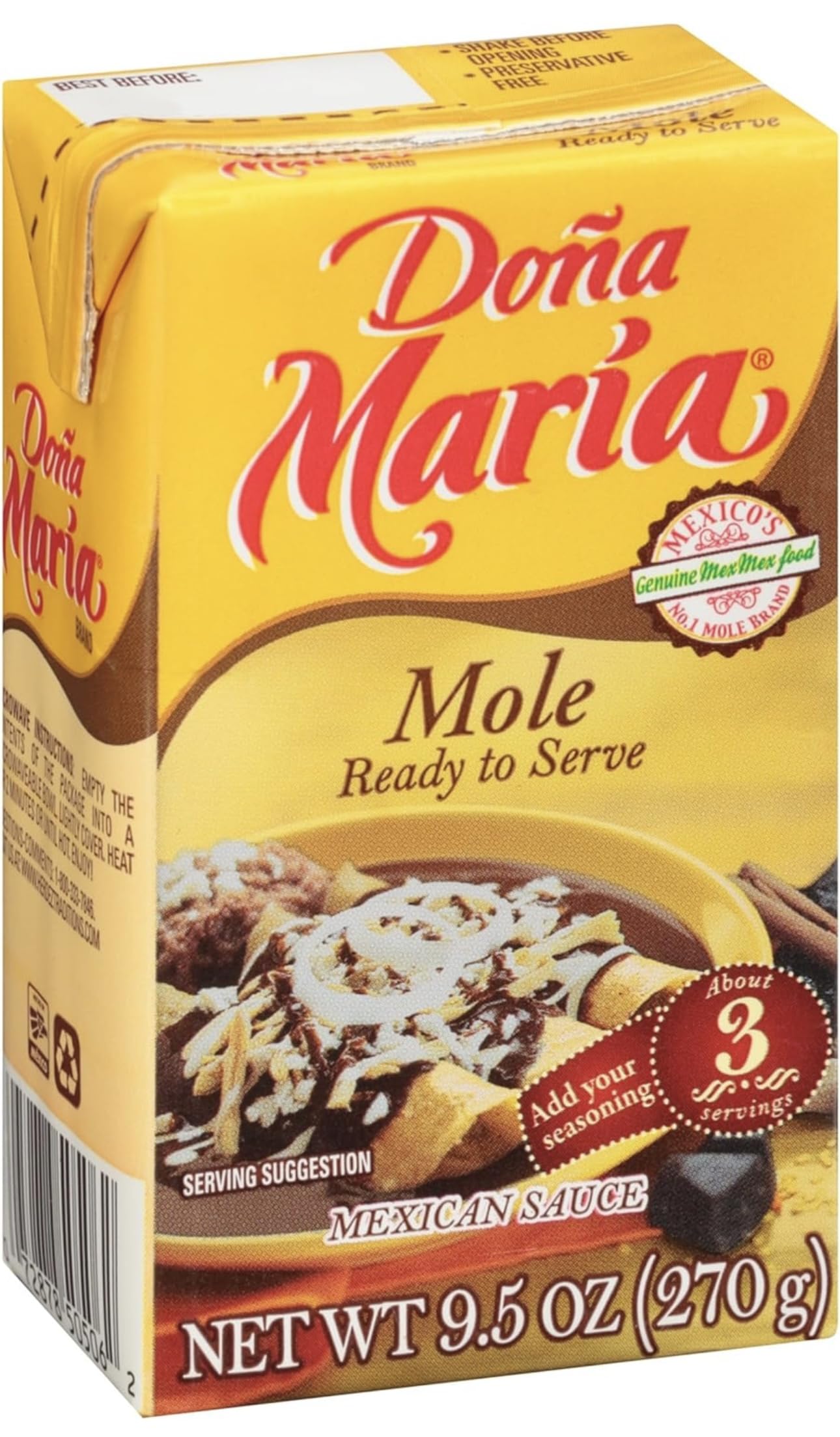 Dona Maria Ready To Serve Mole 9.5oz Pack of 4