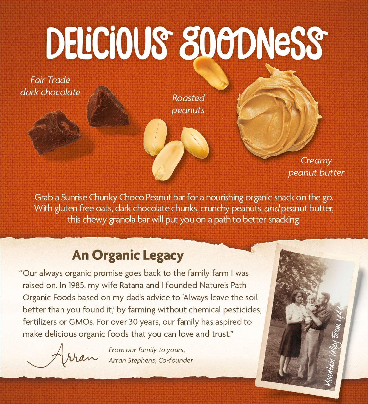 Nature's Path Organic Granola Bars, Peanut Choco, 5 Count