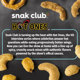 Snak Club x Hot Ones Smoky Sweet Snack Mix, Spicy Snacks with Peanuts, Pretzels, Sesame Sticks, Toasted Corn & Cashews, Inspired by Hot Ones Hot