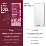Elements Truffles Raspberry Flavoured Dark Chocolate Bar| Ayurvedic, Vegan & Gluten Free | No Refined Sugar & Artificial Flavours | Enriched